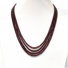 Natural cabochon Red Spinel beaded necklace with adjustable tassel cord(sarafa).