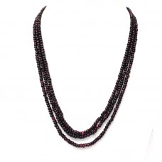 Natural cabochon Ruby(Dyed) beaded necklace with adjustable tassel cord(sarafa).