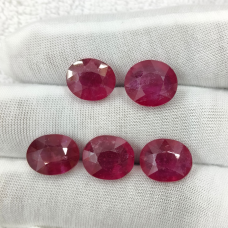 Ruby Glass Filled Lot
